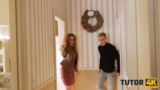 TUTOR4K. Feargach guy drags air neach-teagaisg a-steach unforgettable affair