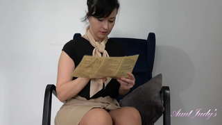 Gran Tit MILF aeromoça Wanilianna - Upskirt, Calcinhas, e Medias