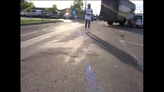 Černý kohout v těsné ebony ass