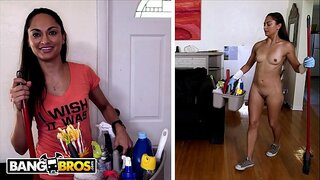 BANGBROS - Petite Housekeeper Gets Her Hispanic Pussy Wrecked On The Job